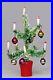 Antique Vintage Bottle Brush Christmas 4 Tree Glass Ornaments Candles Japan
