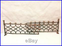 Antique Vintage Cast Iron Victorian Christmas Tree Fencing Fence 19 Sections