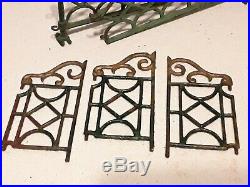 Antique Vintage Cast Iron Victorian Christmas Tree Fencing Fence 19 Sections
