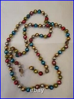 Antique Vintage Christmas Mercury Glass 160cm Garland Tree Beads