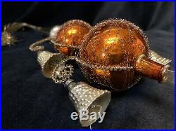 Antique / Vintage Christmas TREE TOPPER Mercury Blown Wire Wrapped Glass Germany