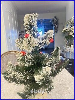 Antique Vintage Consolidated Novelty Flocked Bottle Brush Tree 24