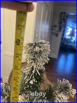 Antique Vintage Consolidated Novelty Flocked Bottle Brush Tree 24