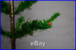 Antique Vintage German Goose Feather Christmas Tree 41 Inch Tall