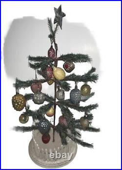 Antique Vintage Goose Feather Christmas 17.5 Tree STAR Topper Germany