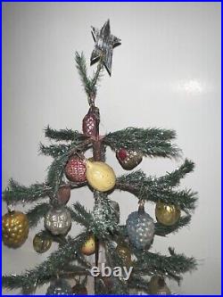 Antique Vintage Goose Feather Christmas 17.5 Tree STAR Topper Germany
