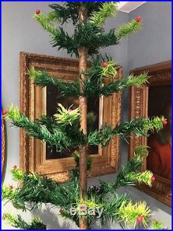 Antique Vintage Large 44 Tall German Goose Feather Christmas Tree