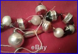 Antique Vintage Mercury Glass bells Ball Lantern Christmas Tree Garlands