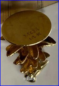 Antique Vintage Signed M&M Christmas Tree 14K Gold Charm/Pendant 1.55g