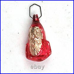Antique Vintage Small Feather Tree Glass Christmas Ornaments Santa Berry Figural