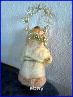 Antique cotton Christmas tree ornament/snow girl -tinsel-Germany