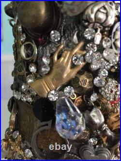 Artisan Steampunk Industrial Brutalist Holiday Christmas Vintage Jewelry Tree