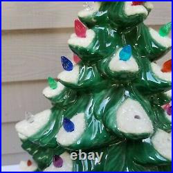 Atlantic Mold Ceramic Christmas Tree 4 piece Frosted Snow Tip Limbs 21 tall