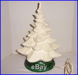 Atlantic Mold Ceramic Christmas Tree Music Box 16 Vintage Works No Lights