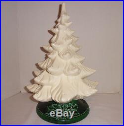 Atlantic Mold Ceramic Christmas Tree with Music Box 16 Vintage Works No Lights