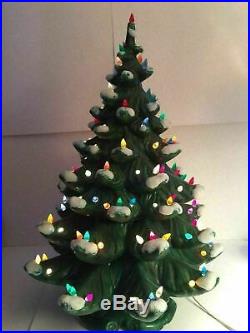 Atlantic Mold Vintage Ceramic 24 Christmas Tree Lighted Holiday Decor Made USA