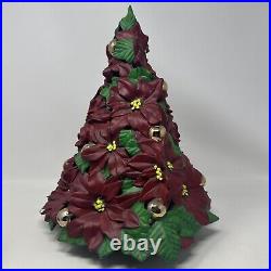 Atlantic Mold Vintage Lighted Poinsettia Bouquet Christmas Tree