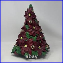 Atlantic Mold Vintage Lighted Poinsettia Bouquet Christmas Tree