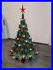 Atlantic Mold Vtg Lava Ceramic Christmas Tree Extra Lights