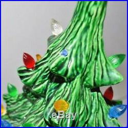 Authentic Vintage Large 1970s Atlantic Mold Ceramic Christmas Tree 19 withBirds