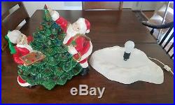 BLACKBIRD MOLD Vintage Lightup Ceramic 16 Santa & Mrs Claus Christmas Tree Rare