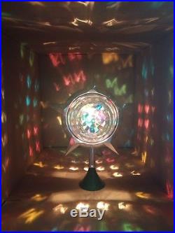 BOXED Bradford Celestial Light Star Spinner Vintage ChristmasTree Topper Motion