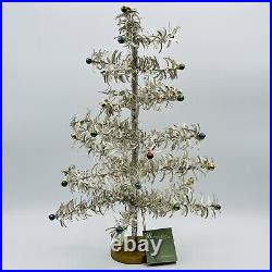 Bethany Lowe Silver Foil Christmas Tree 18.5 With Tag RETIRED Vintage