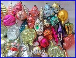 Big Lot 82 Vintage Glass Christmas Ornaments Xmas Fir-Tree New Year Decorations