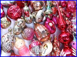 Big Set 77 Vintage USSR Ukrainian Glass Christmas Ornament Xmas Tree Decoration