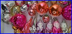 Big Set 80 Vintage Glass Christmas Ornaments Xmas Fir-Tree New Year Decorations