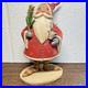 Blossom Bucket Santa Claus Figurine with Reindeer & Christmas Tree 2008 Vintage