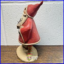 Blossom Bucket Santa Claus Figurine with Reindeer & Christmas Tree 2008 Vintage