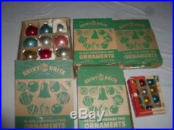 Boxed Christmas Shiny Brite George Franke Glass Ball Tree Ornament Lot Vintage