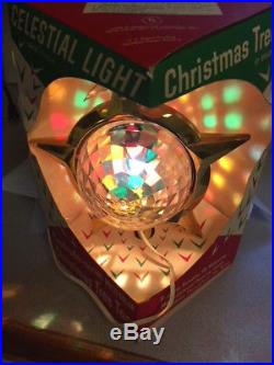 Bradford Celestial Light Vintage Christmas Plastic Tree Top Topper withbox