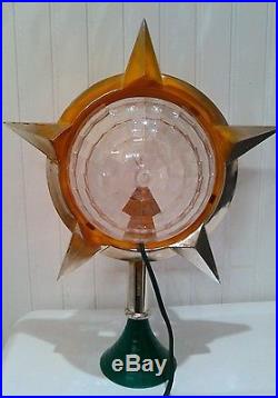 Bradford Celestial Star Christmas Motion Lamp Tree Topper Holiday Decoration VTG