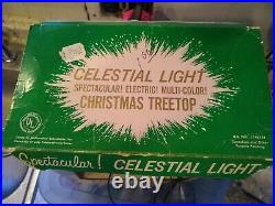 Bradford Vintage Celestial Star Christmas Tree Topper Light MID Century Modern