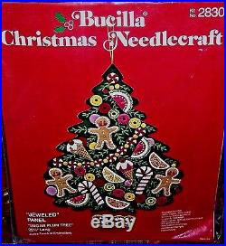 Bucilla SUGAR PLUM TREE Felt Christmas Wall Hanging Kit-Vintage 2830 Sterilized