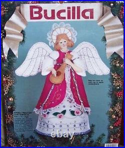 Bucilla VICTORIAN ANGEL Celestial FELT Tree Topper Christmas Kit RARE 82972 Vntg
