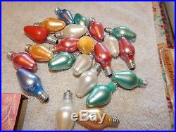 C 7.5 lights bulbs vintage satin-glo ge christmas tree ornaments lot c 7 1/2 lot
