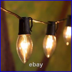 C9 String Lights Outdoor 100ft Vintage Christmas Tree Lights indoor roofline