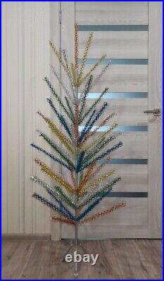 CHRISTMAS. RARE SILVER FIR-TREE. Vintage Artificial Aluminum. CHRISTMAS TREE USSR