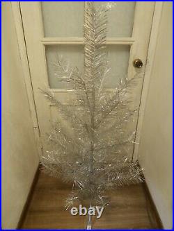 CHRISTMAS. SILVER FIR-TREE. RARE. Vintage Artificial Aluminum. CHRISTMAS TREE USSR