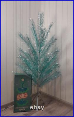 CHRISTMAS. SILVER FIR-TREE. RARE Vintage Artificial Aluminum. CHRISTMAS TREE USSR