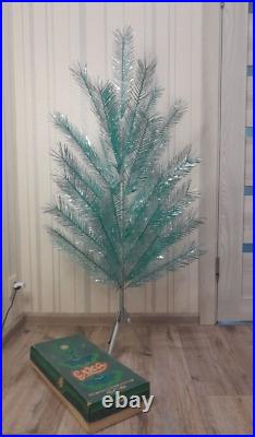 CHRISTMAS. SILVER FIR-TREE. RARE Vintage Artificial Aluminum. CHRISTMAS TREE USSR