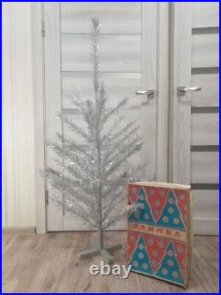 CHRISTMAS. SILVER FIR-TREE. Vintage Artificial Aluminum. CHRISTMAS TREE USSR