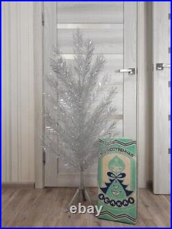 CHRISTMAS. SILVER FIR-TREE. Vintage Artificial Aluminum. CHRISTMAS TREE USSR