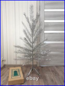 CHRISTMAS. SILVER FIR-TREE. Vintage Artificial Aluminum. CHRISTMAS TREE USSR