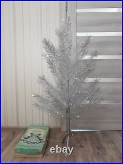CHRISTMAS. SILVER FIR-TREE. Vintage Artificial Aluminum. CHRISTMAS TREE USSR