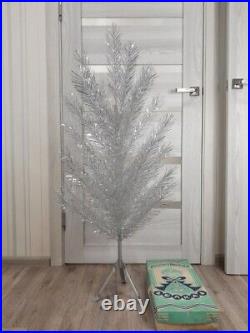 CHRISTMAS. SILVER FIR-TREE. Vintage Artificial Aluminum. CHRISTMAS TREE USSR