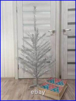 CHRISTMAS. SILVER FIR-TREE. Vintage Artificial Aluminum. CHRISTMAS TREE USSR